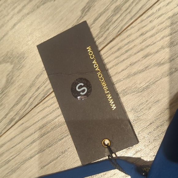 Blue Strapless Strapy Bikini Top - Size S - Picture 3 of 6